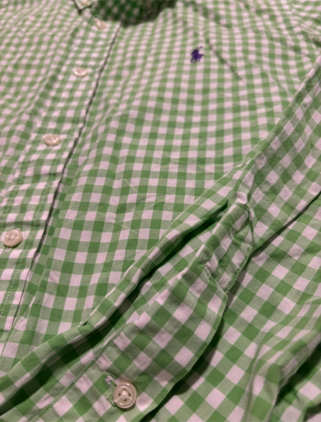 Ralph Lauren Green Gingham Button-Down Shirt - photo 5