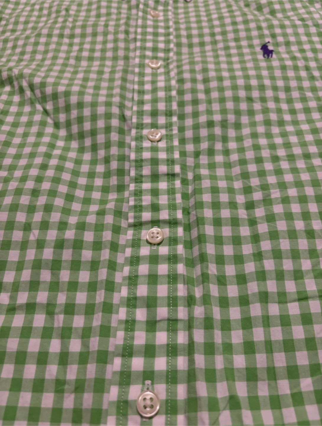 Ralph Lauren Green Gingham Button-Down Shirt - photo 3