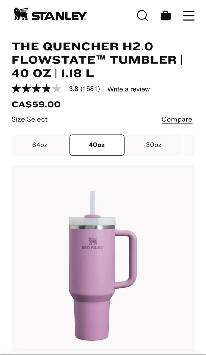 BRAND NEW Stanley Cup Tumbler 40oz