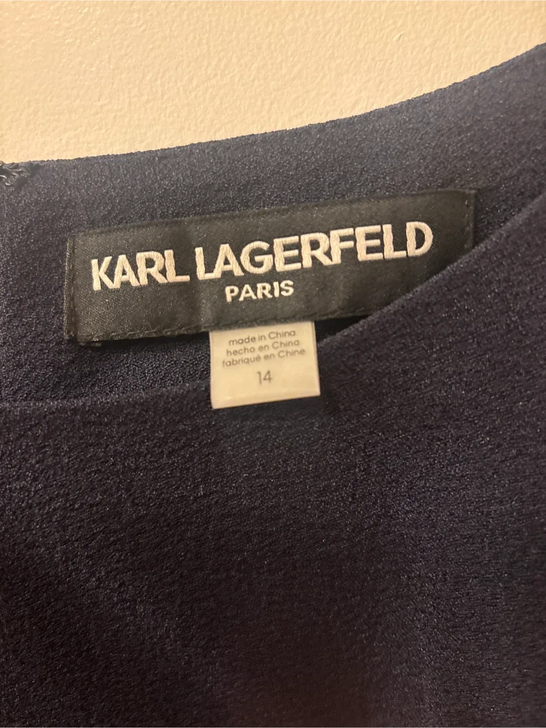 Karl Lagerfeld Paris Navy Blue Dress Size  14- New without tags image indicator(2)