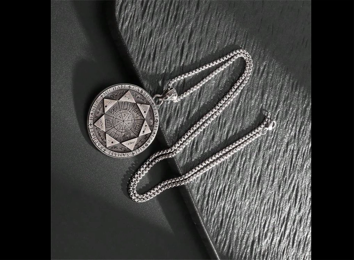 Silver Archangel Sigil Pendant Necklace