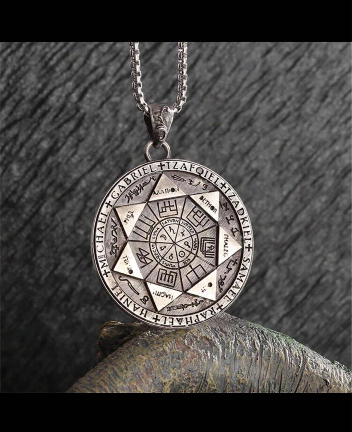 Silver Archangel Sigil Pendant Necklace - photo 2