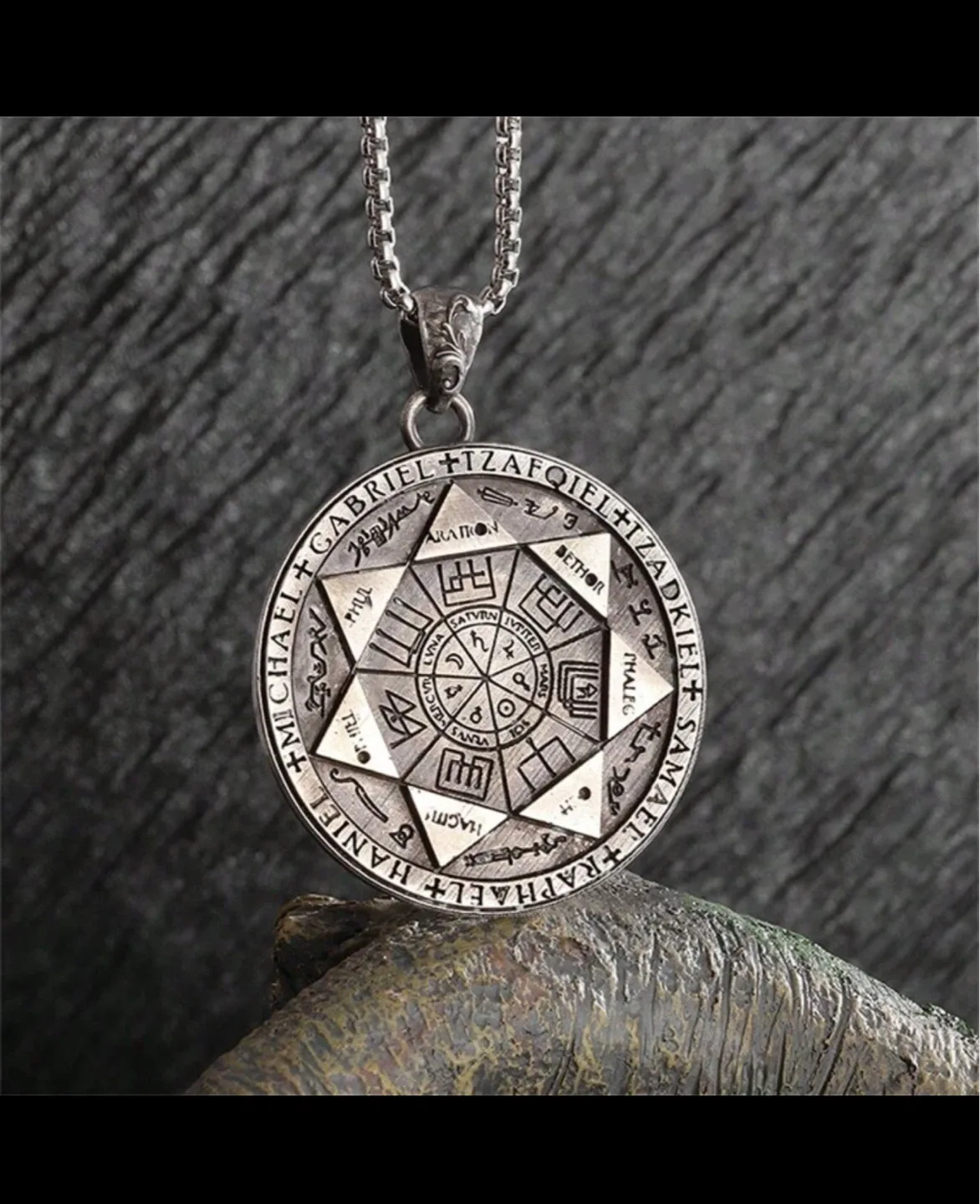 Silver Archangel Sigil Pendant Necklace image indicator(2)