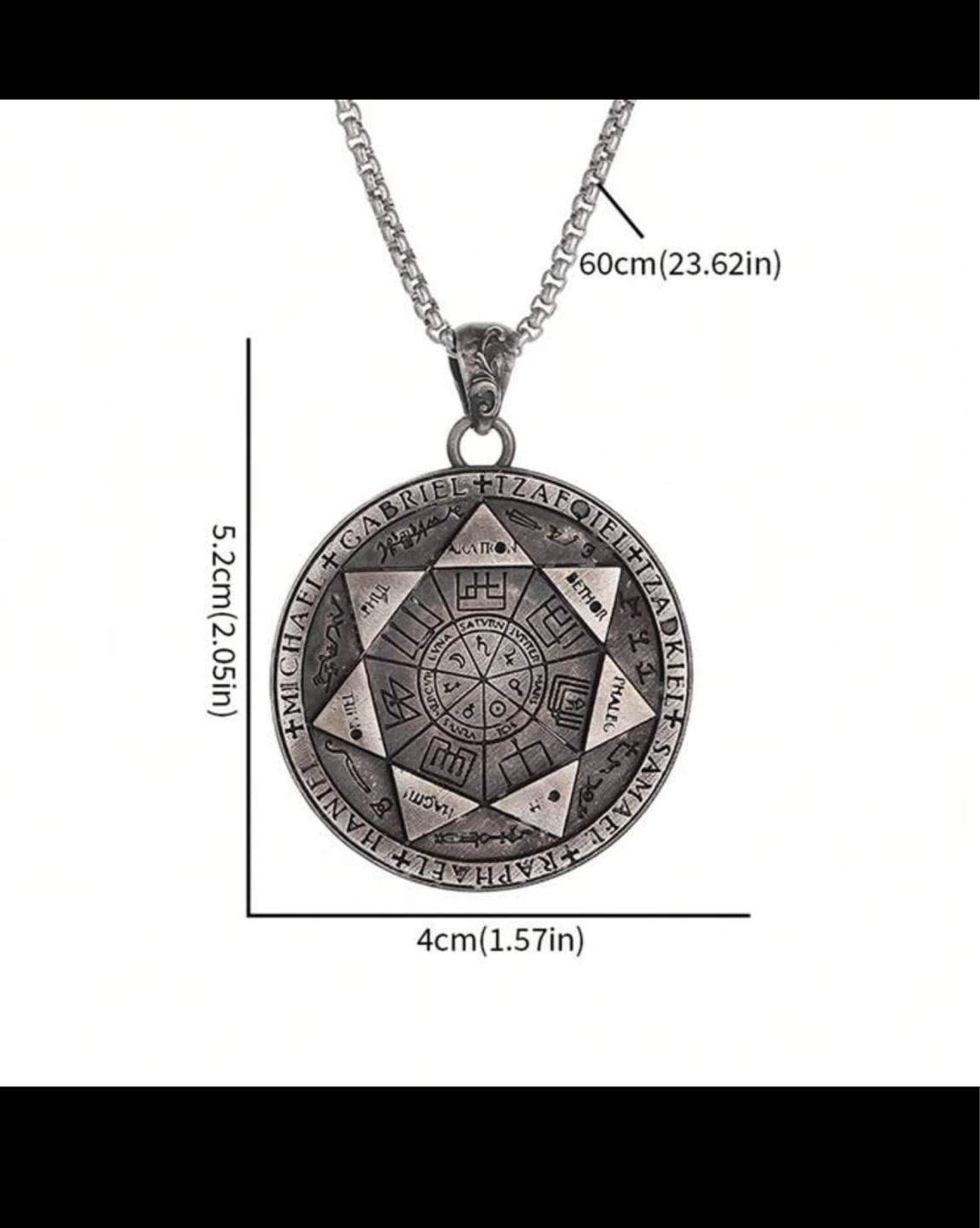 Silver Archangel Sigil Pendant Necklace - photo 3
