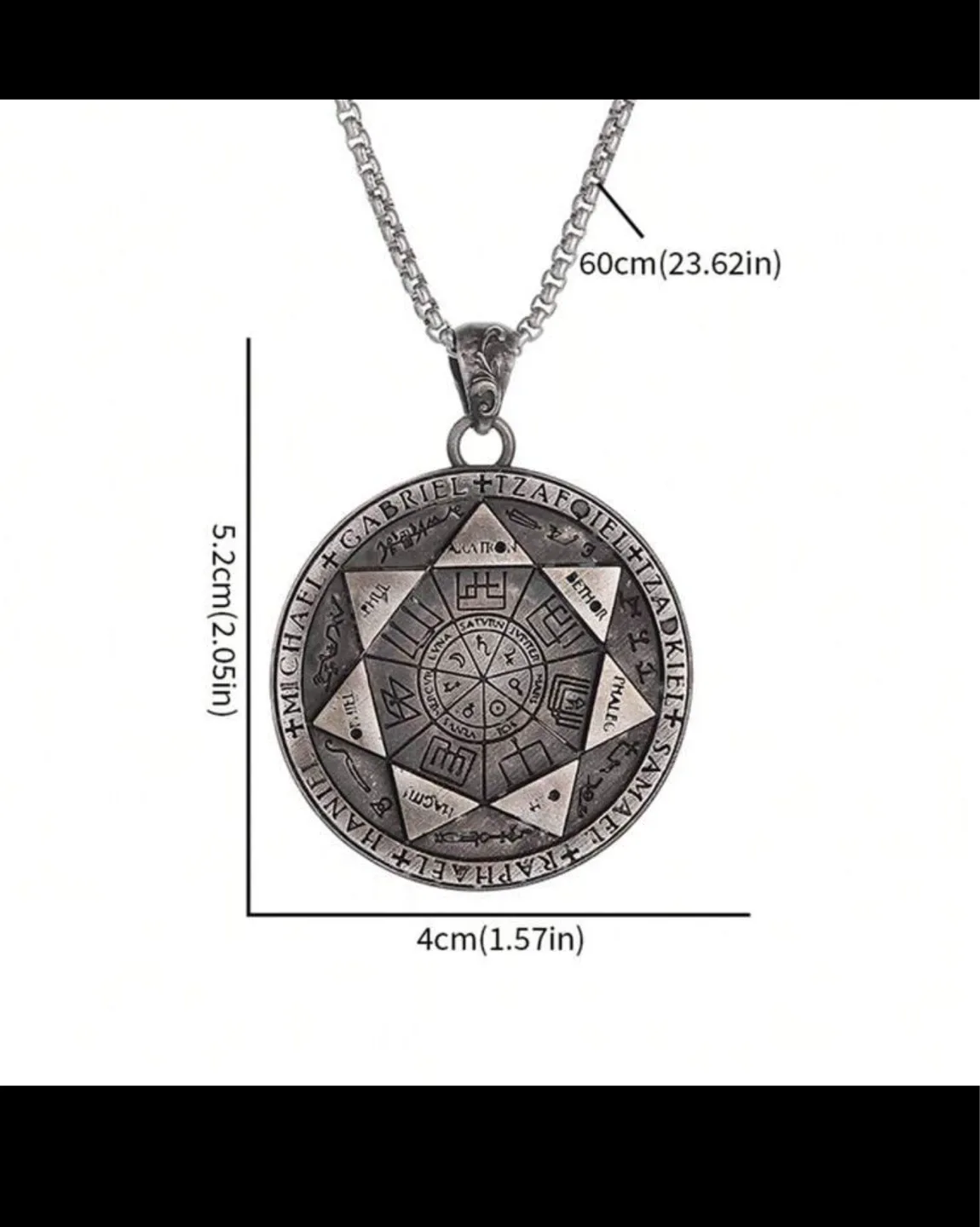 Silver Archangel Sigil Pendant Necklace image indicator(3)