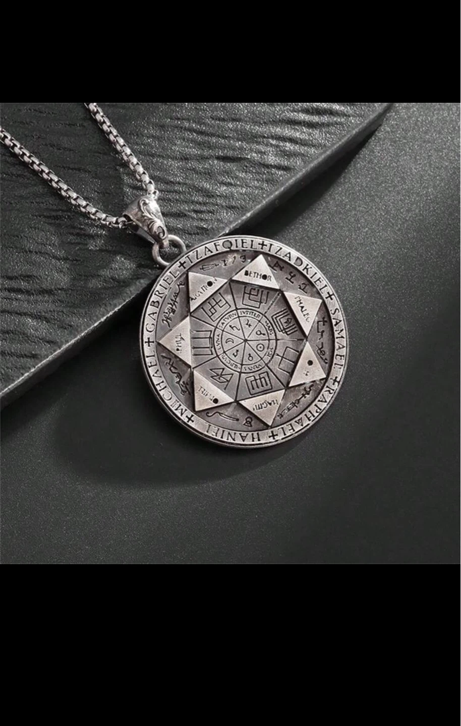 Silver Archangel Sigil Pendant Necklace - photo 5