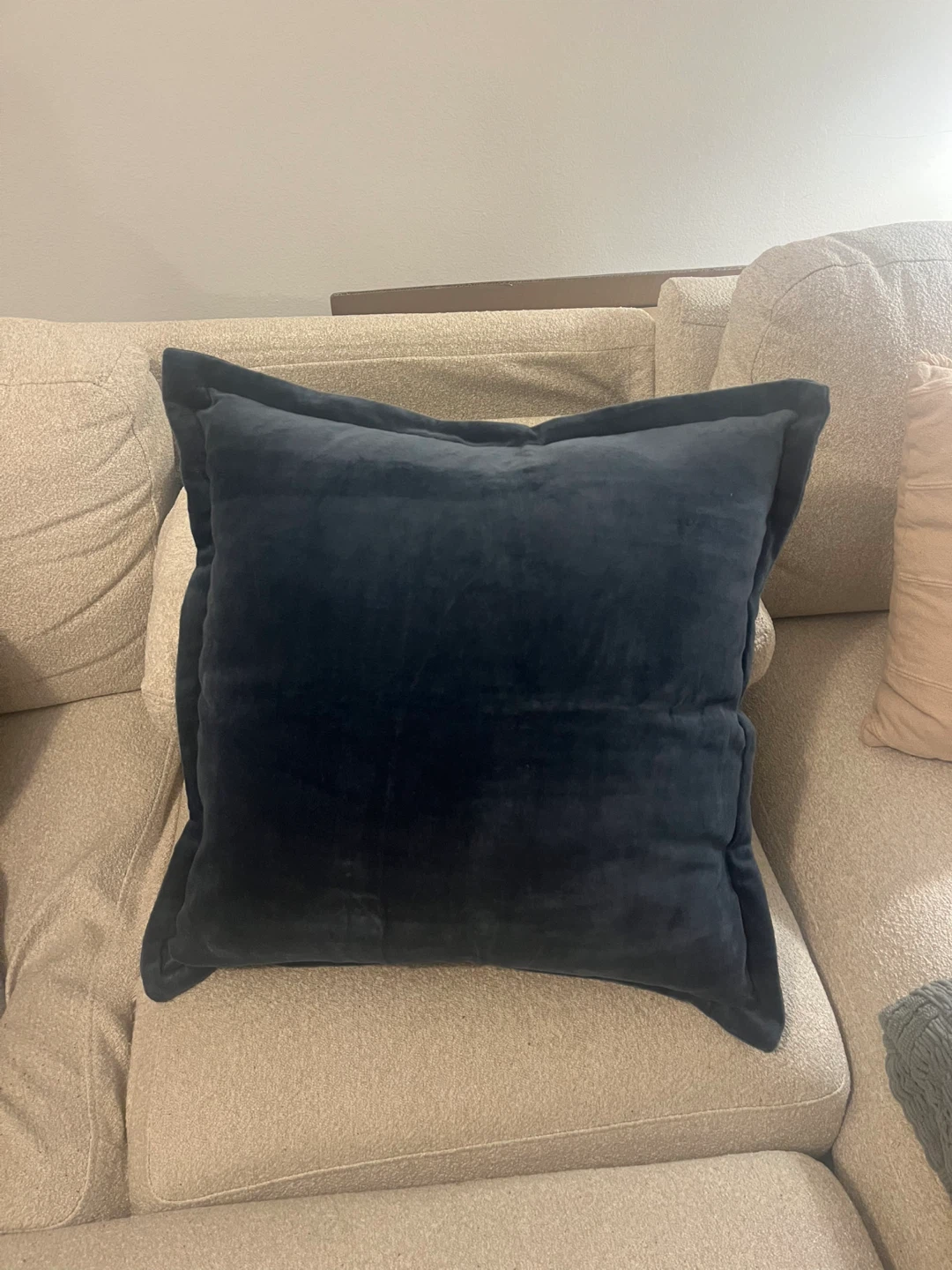 16x16 Suede Navy Blue Throw Pillow