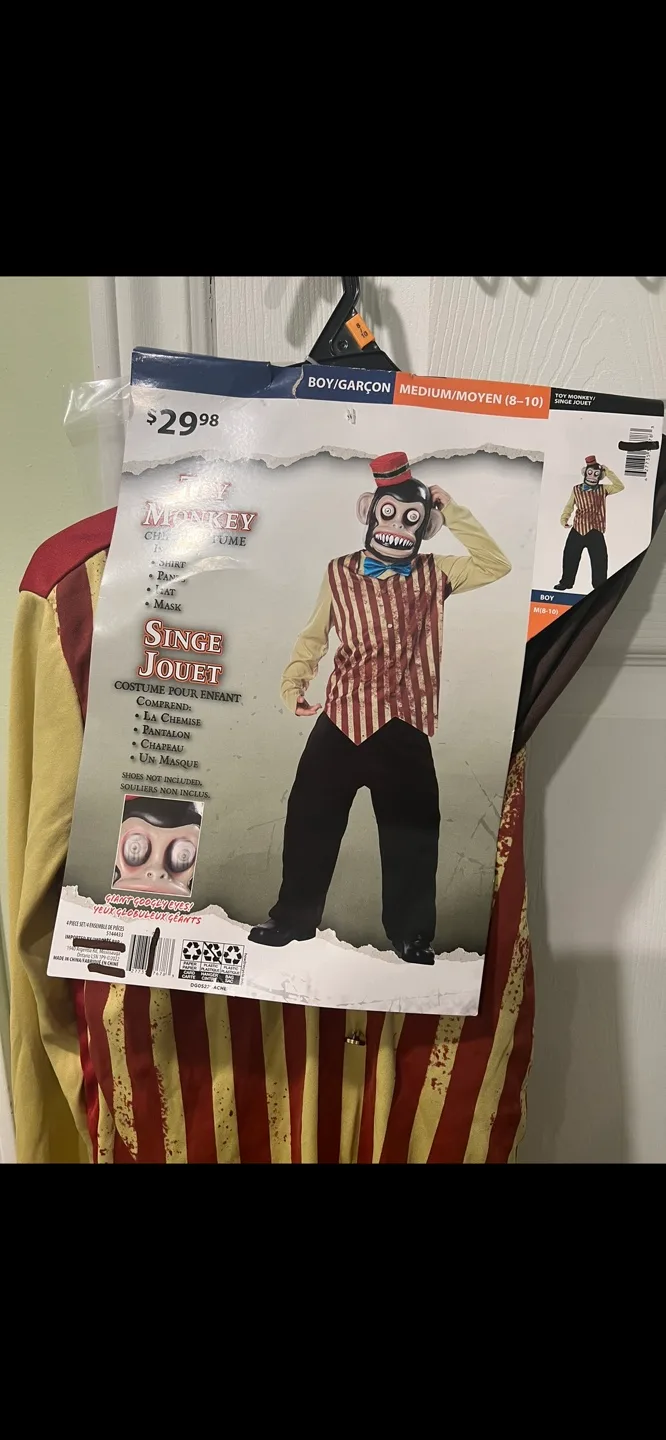 Toy Monkey Costume - Size Medium (8-10) image indicator(2)