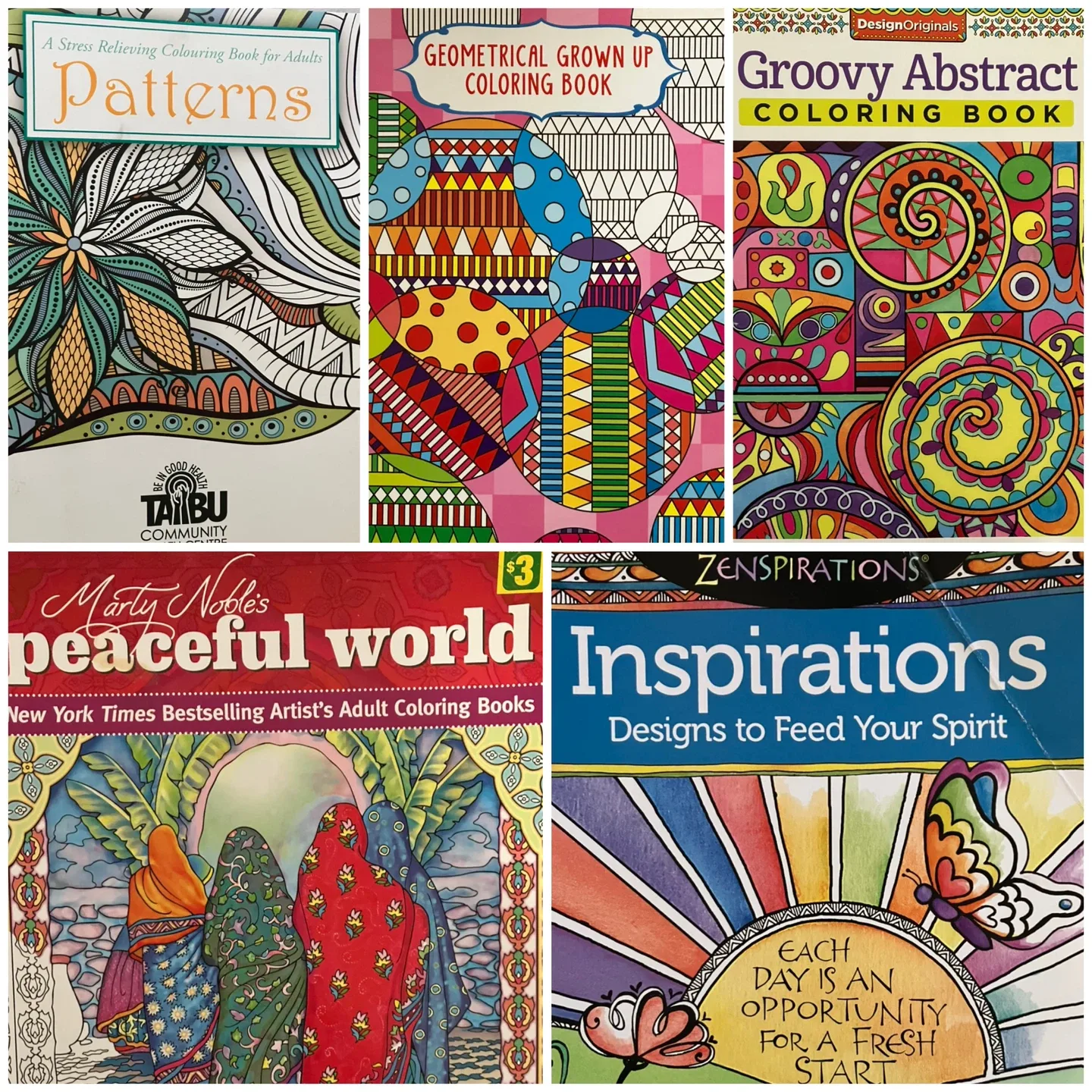 (Bundle Of 5) Adult Colouring Books thumbnail