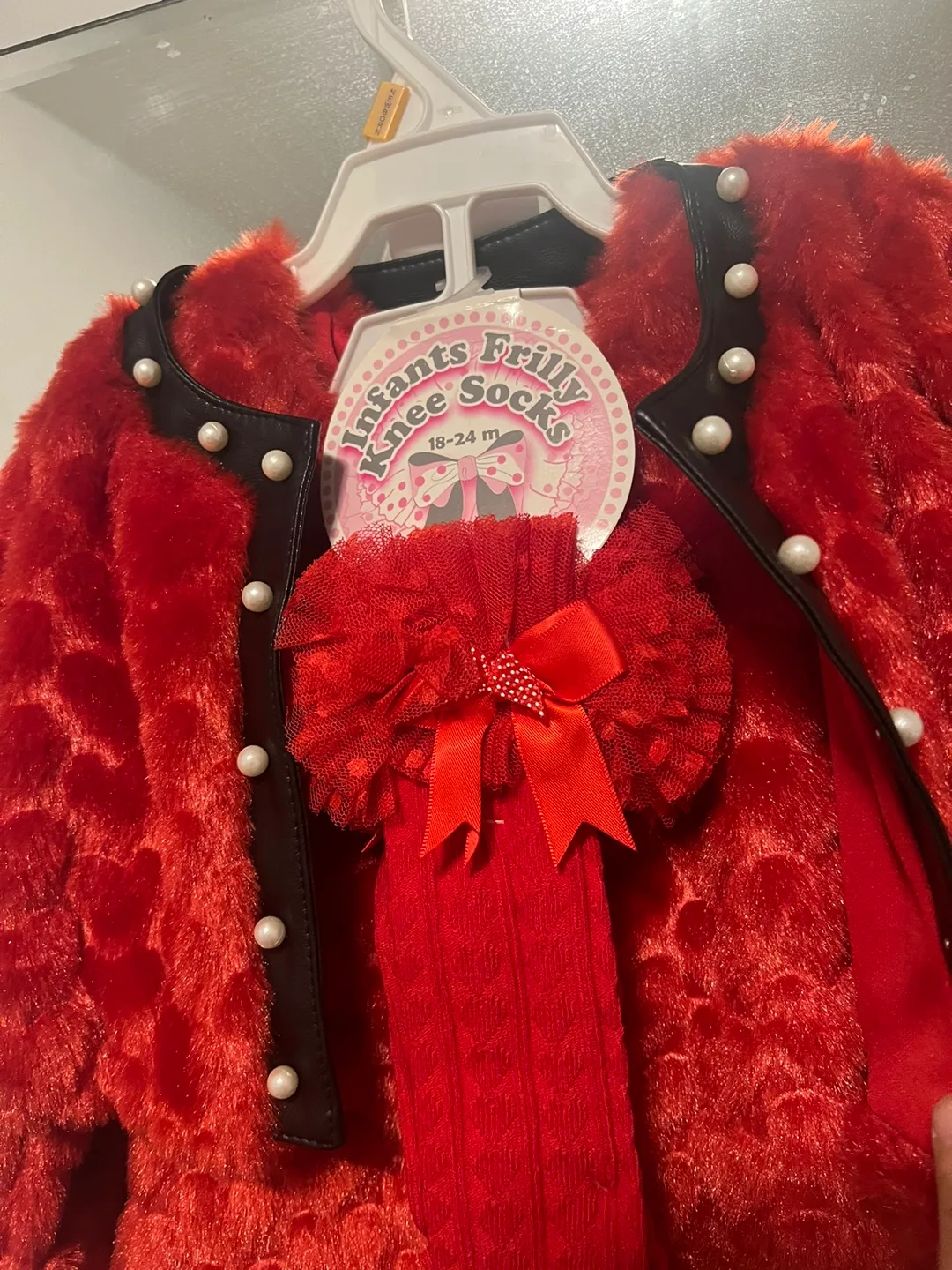 Infant Girls Red Heart Outfit - 18-24 Months from UK image indicator(6)