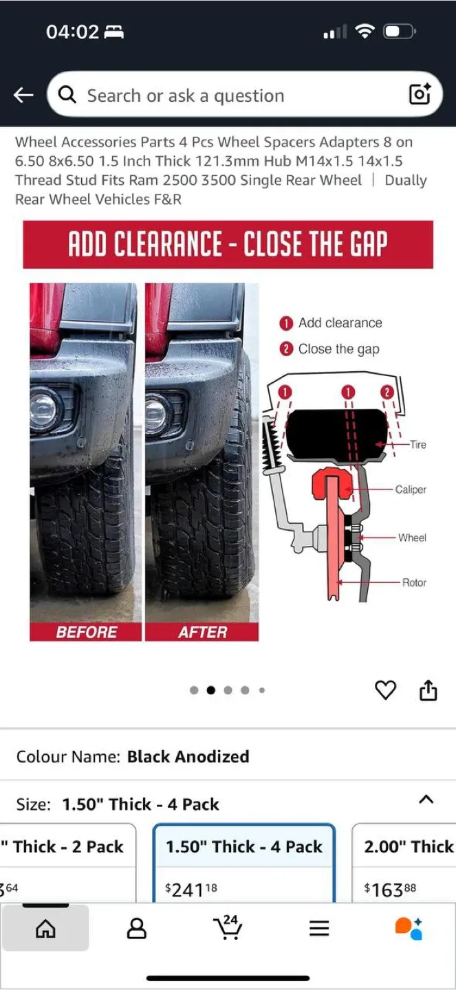 Heavy-Duty Truck Wheel Spacers – Coyote 8x6.5, 1.5” Thick image indicator(6)