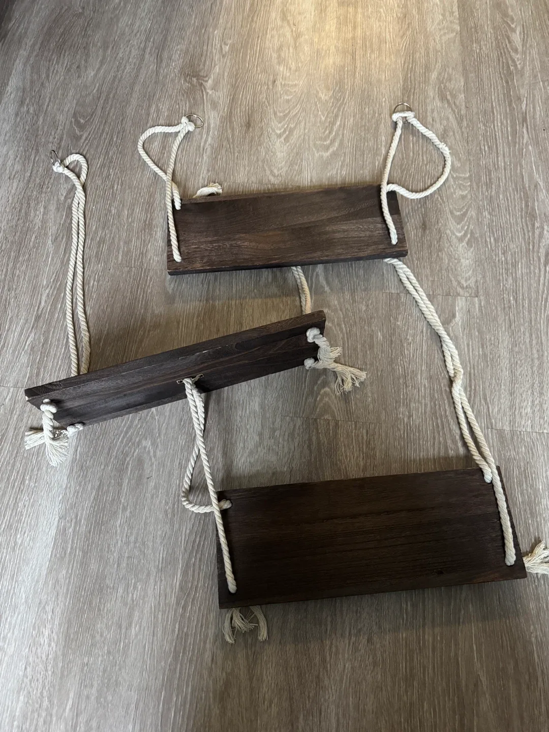 3 Tier Hanging Wood Shelves image indicator(4)