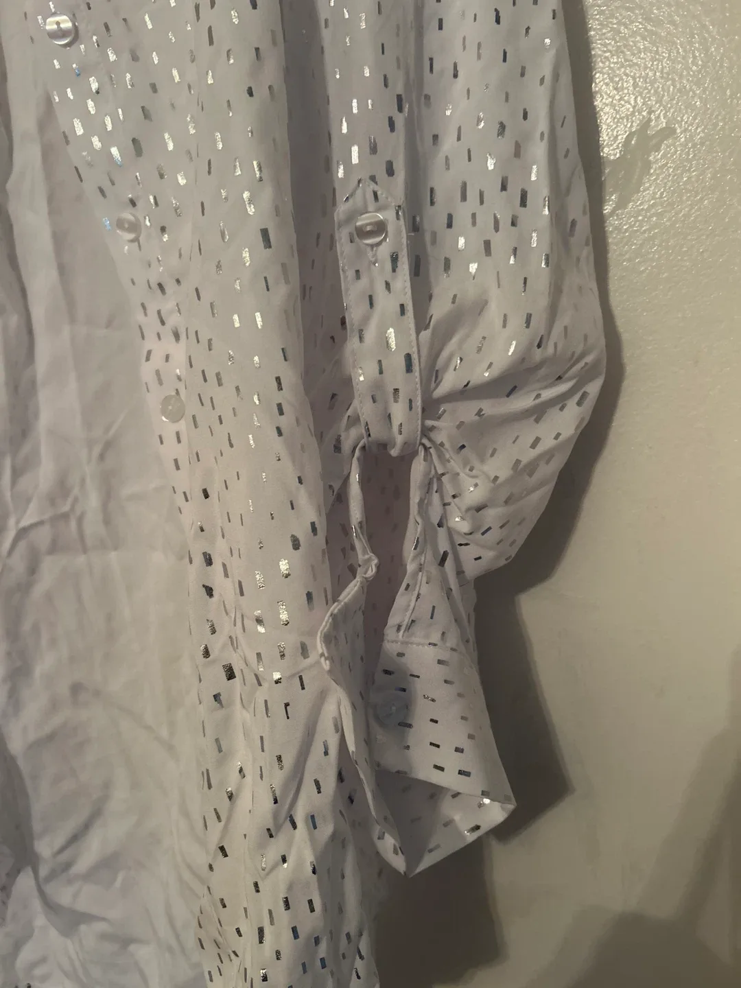 Jane + Delancey White Silver Blouse - XL image indicator(4)