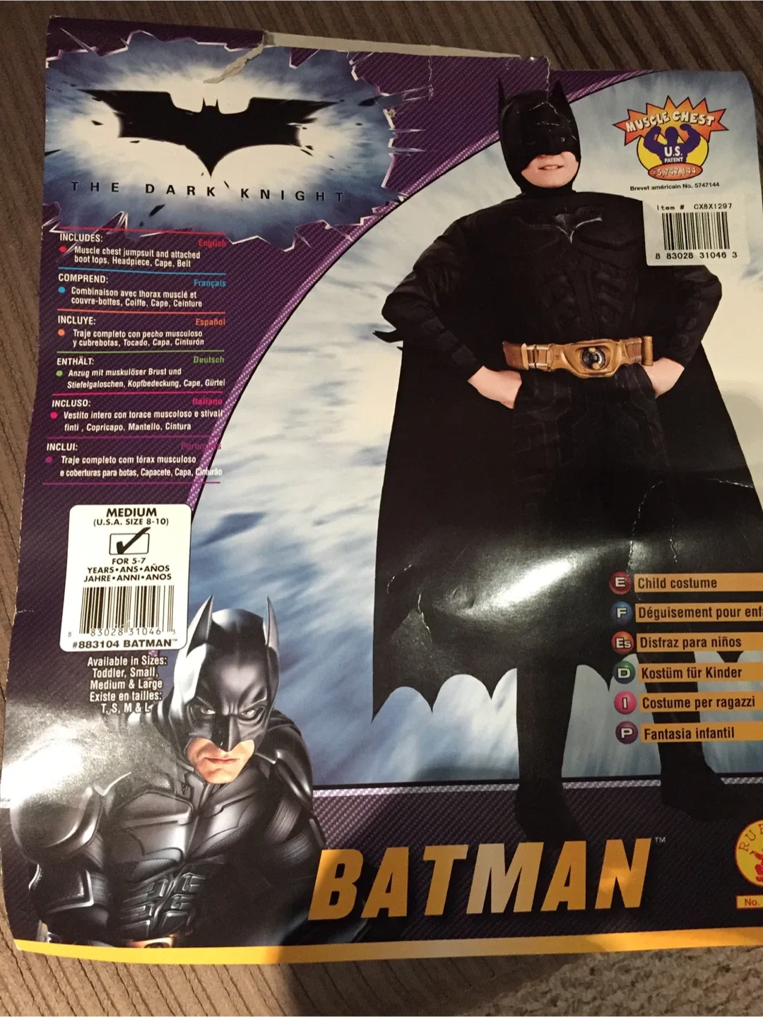 KIDS BATMAN COSTUME thumbnail