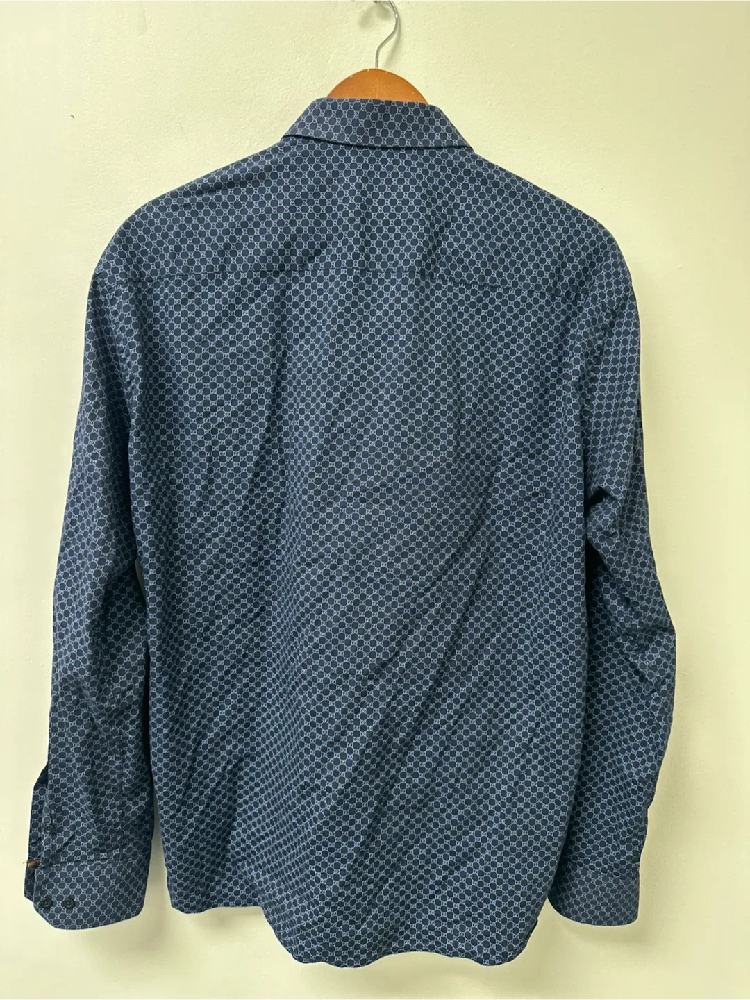 Gucci ABCDEFGUCCI Men's Patterned Long Sleeve Shirt image indicator(2)