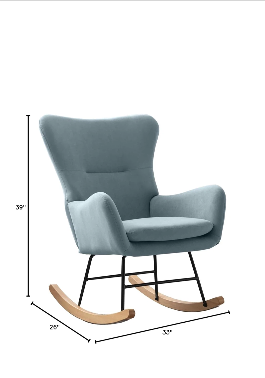 Light Blue Rocking Chair - Like New! - photo 5