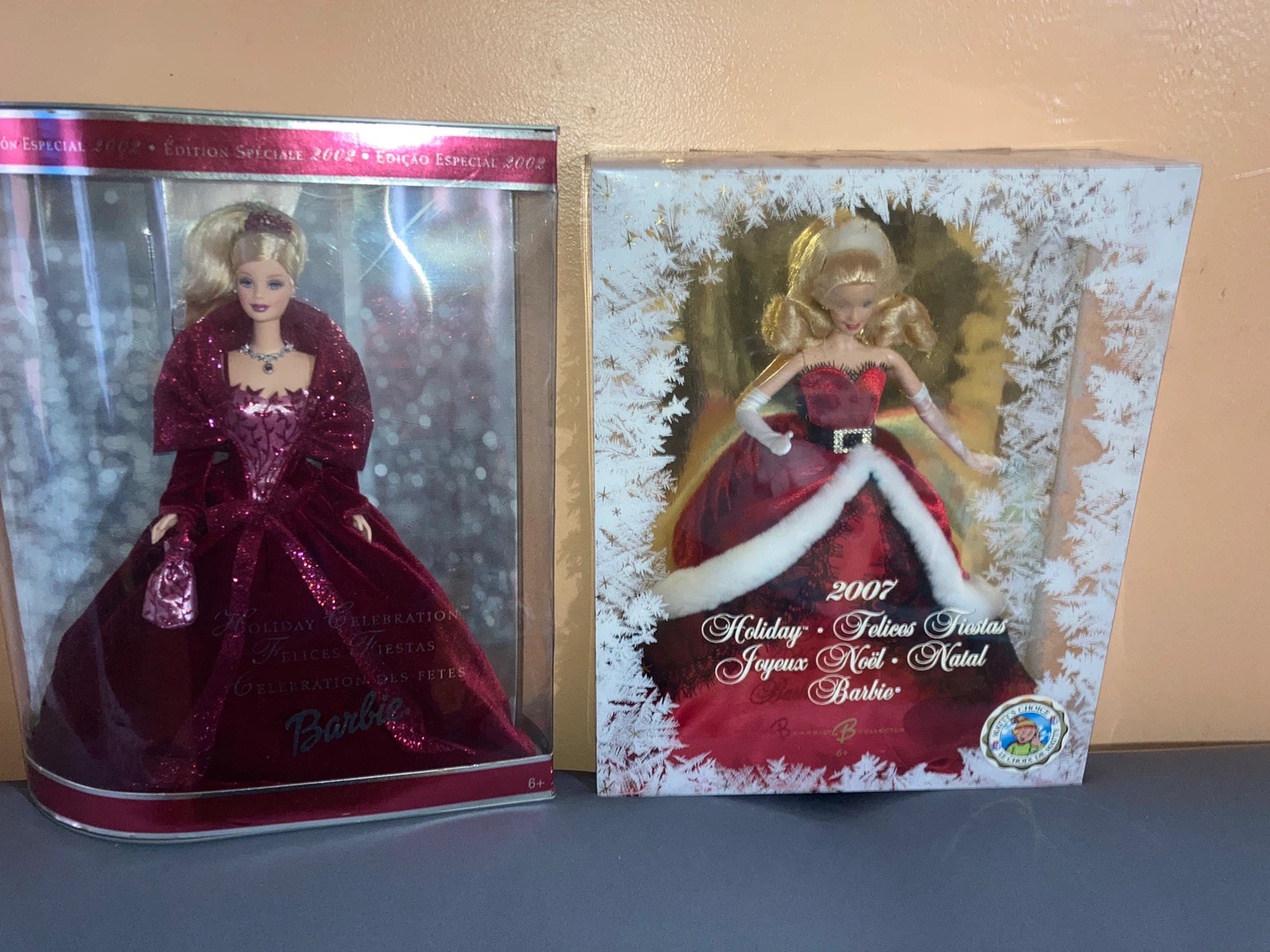 2002 & 2007 Holiday Celebration Barbie Dolls