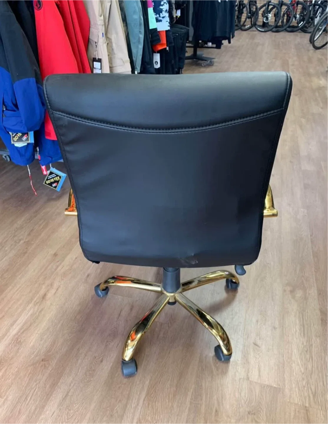 Black & Gold Office Chair - Gently Used image indicator(2)