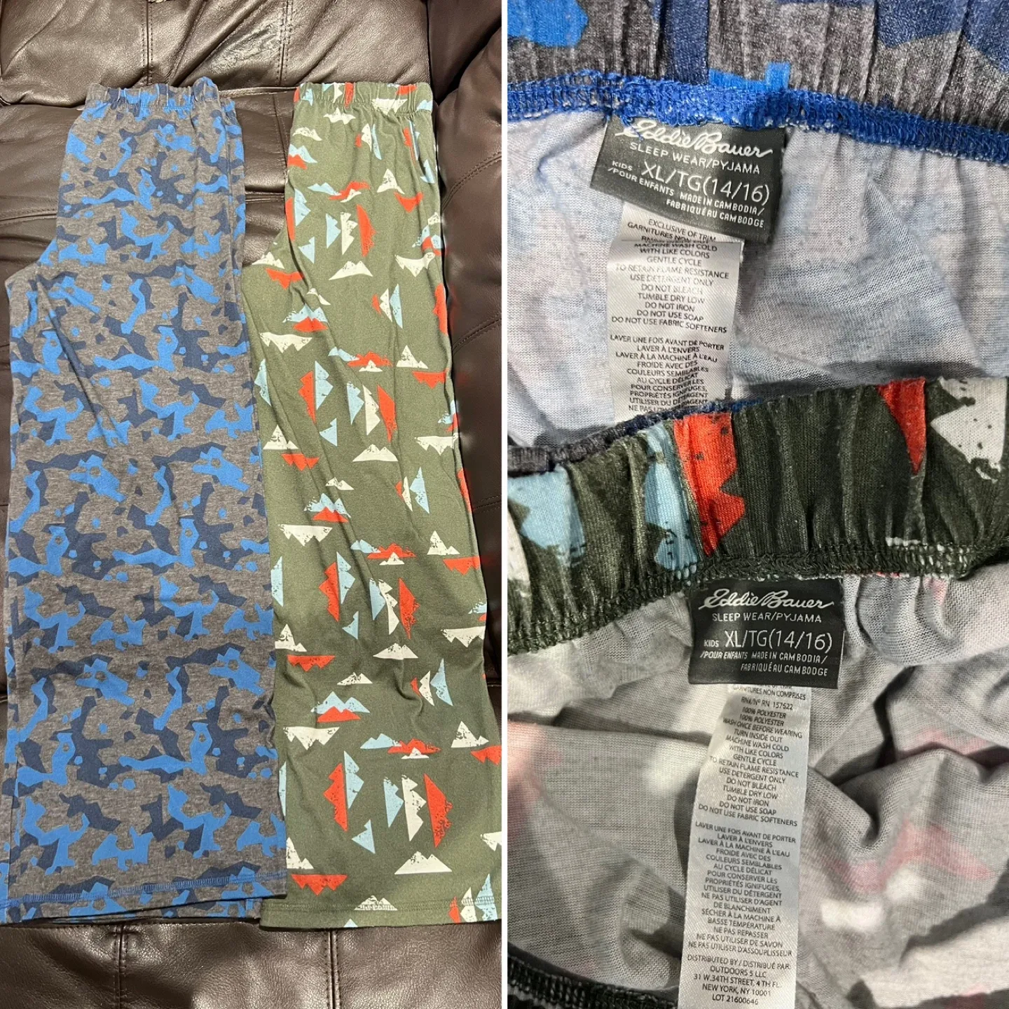 Boys' Size XL/TG (14/16) Pajama Pants - 3 Pairs thumbnail