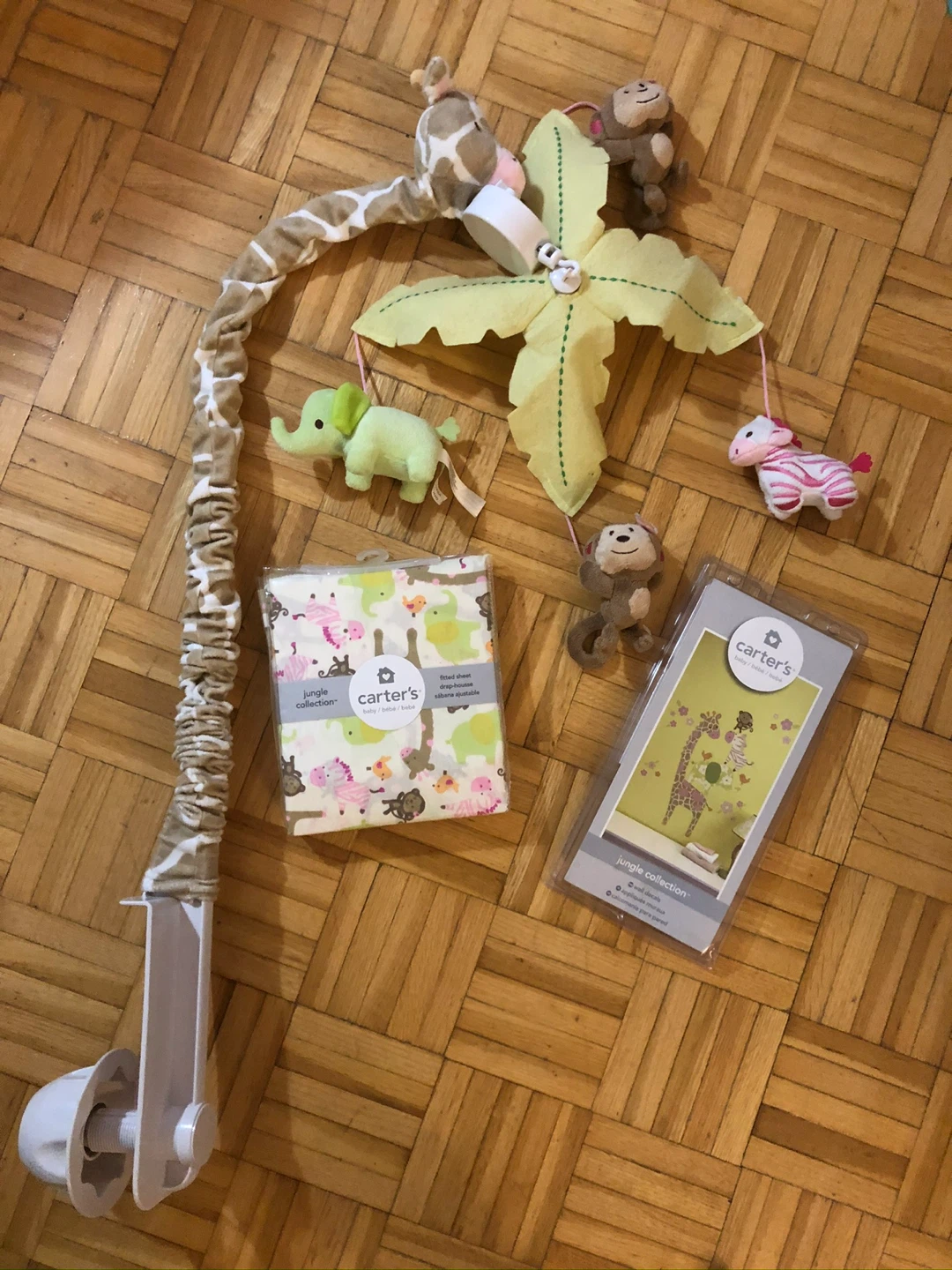 Carter's Jungle Collection Baby Crib Mobile & More - photo 3