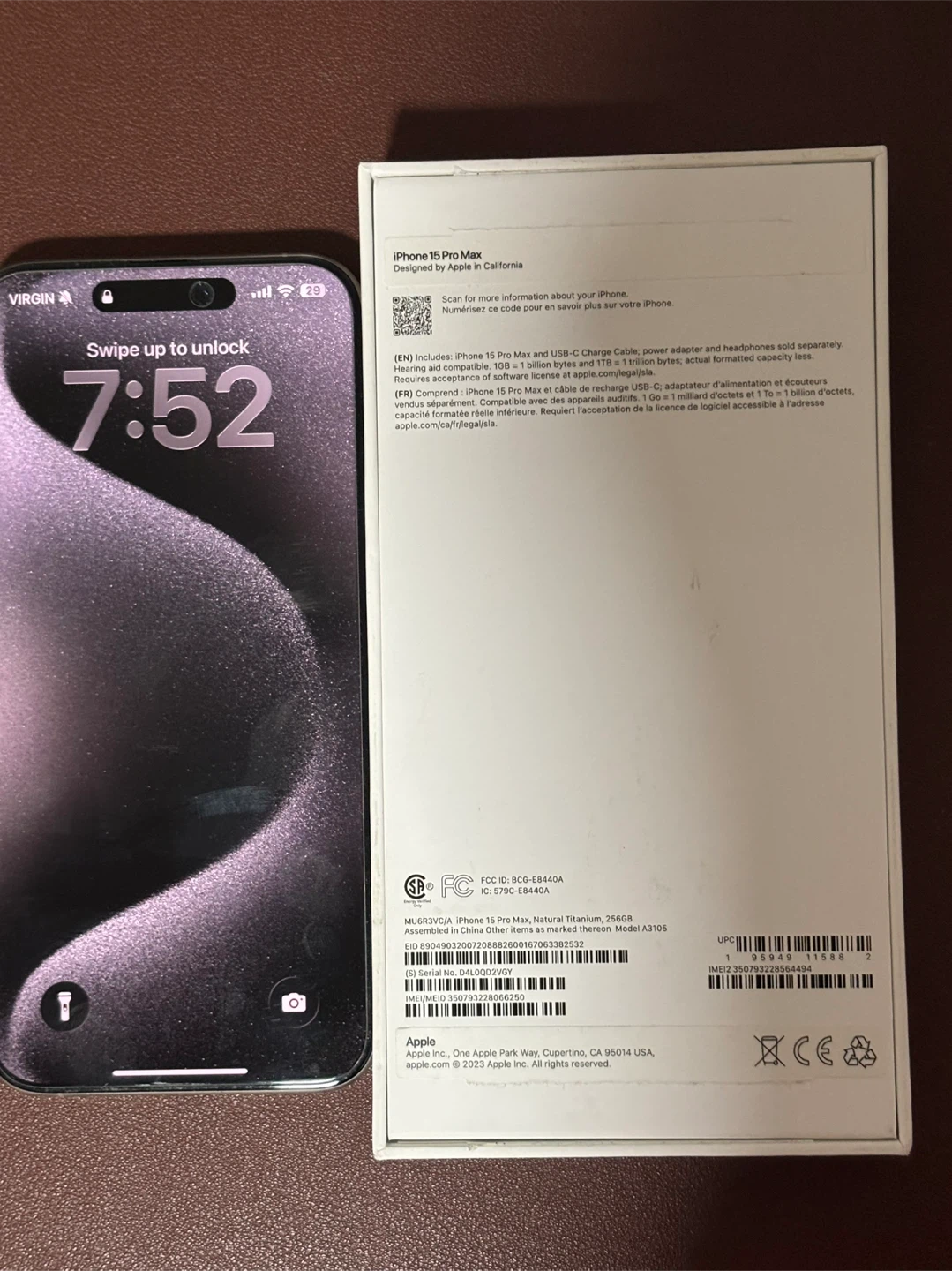 iPhone 15 Pro Max 256GB Natural Titanium (Box Included) - photo 2