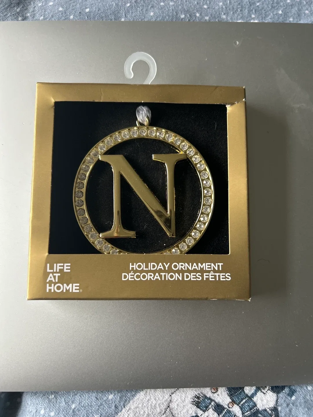 Life At Home Holiday Ornament - Letter N thumbnail
