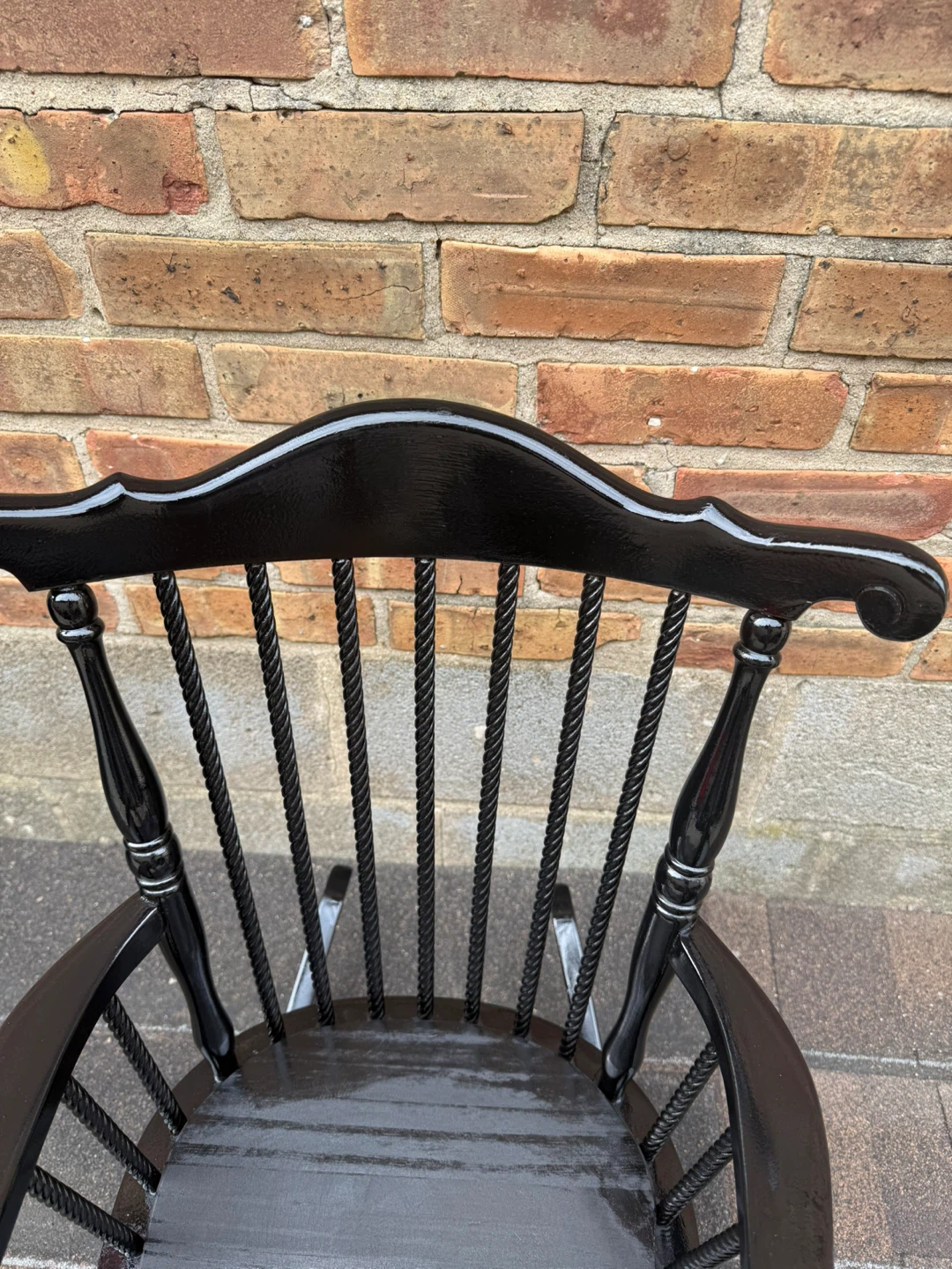 Black Wooden kids  Rocking Chair - photo 5