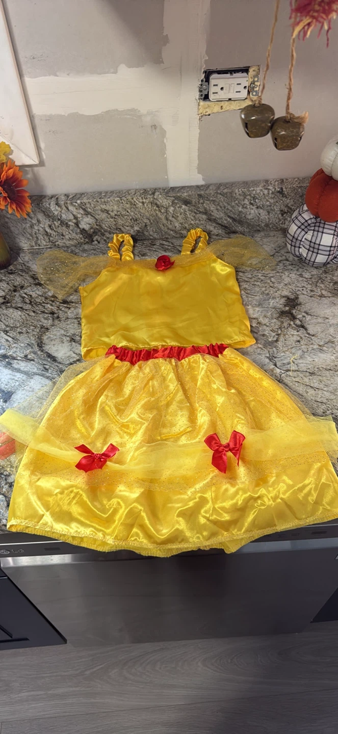Belle Inspired Costume - Yellow size 4-6 year old