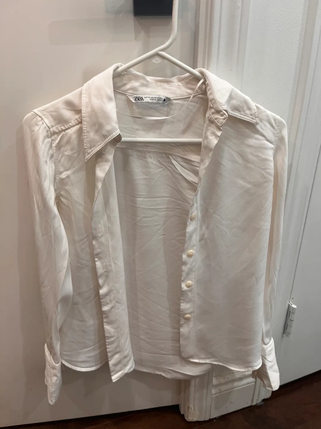 Zara Satin Effect Blouse - Size XS-S thumbnail