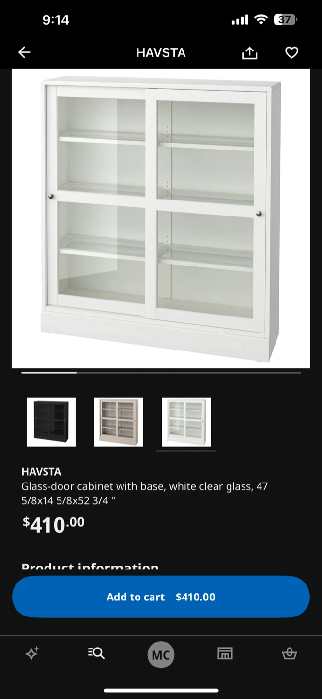 IKEA HAVSTA White Glass-door Cabinet with base - photo 4