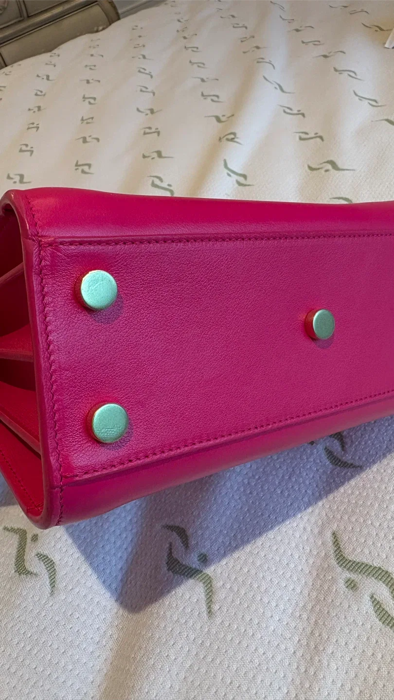 Saint Laurent Nano Sac De Jour Pink Leather Bag image indicator(2)