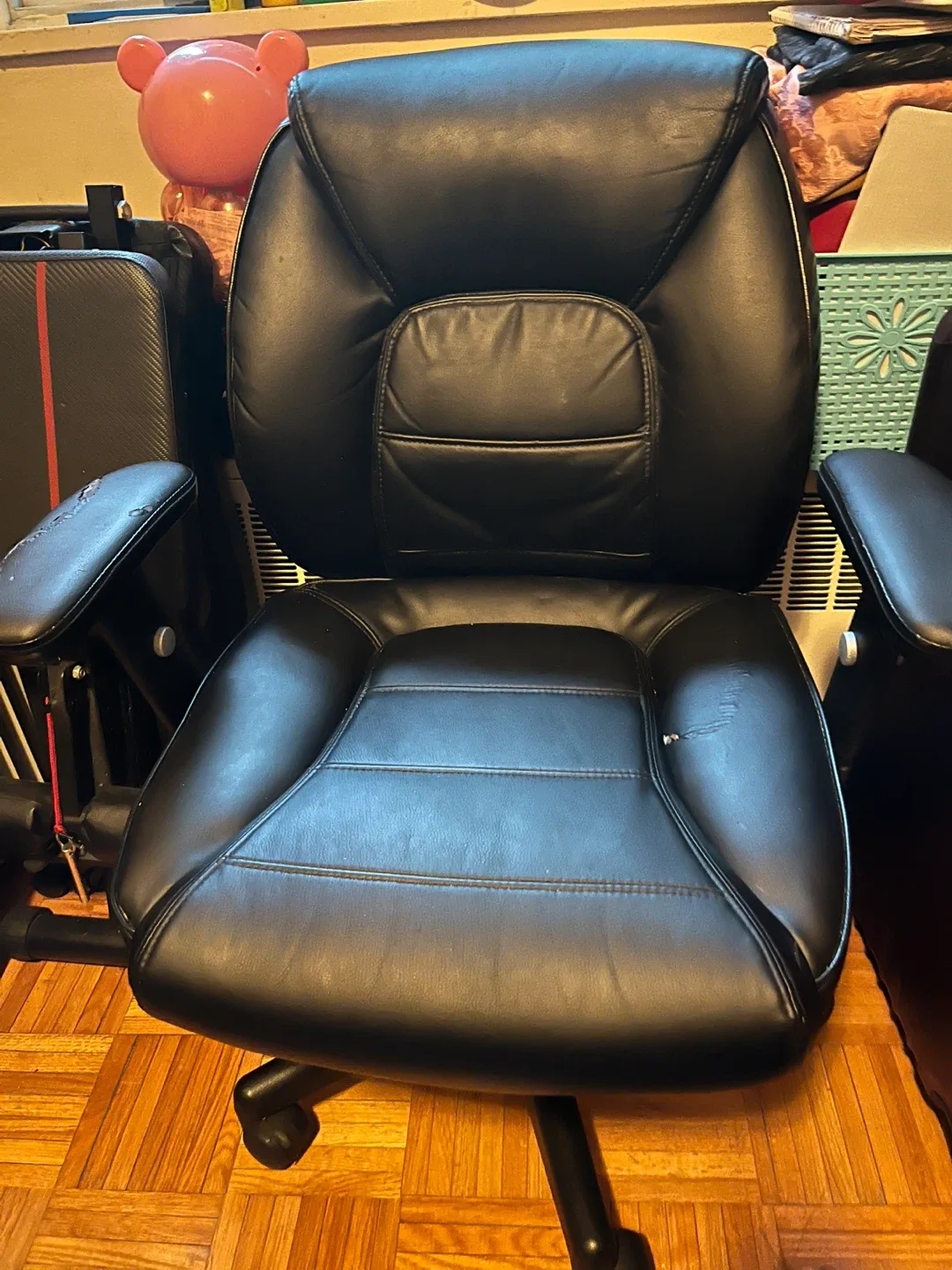 Black Leather Gaming Chair - Used Condition thumbnail