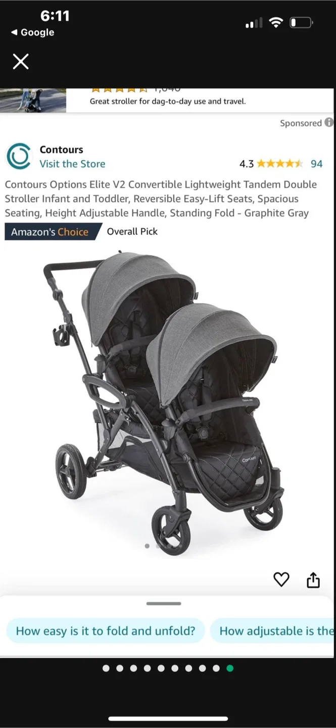 Contours Options Elite V2 Double Stroller - Graphite Gray image indicator(6)