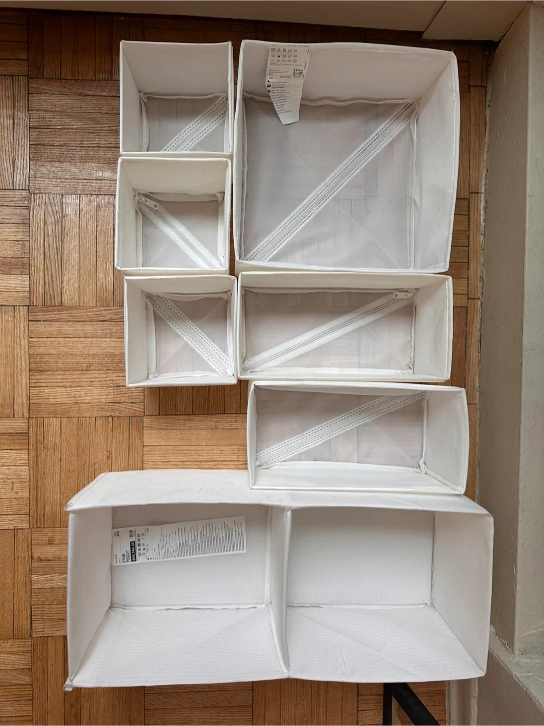 IKEA White Fabric Drawer Organizers thumbnail