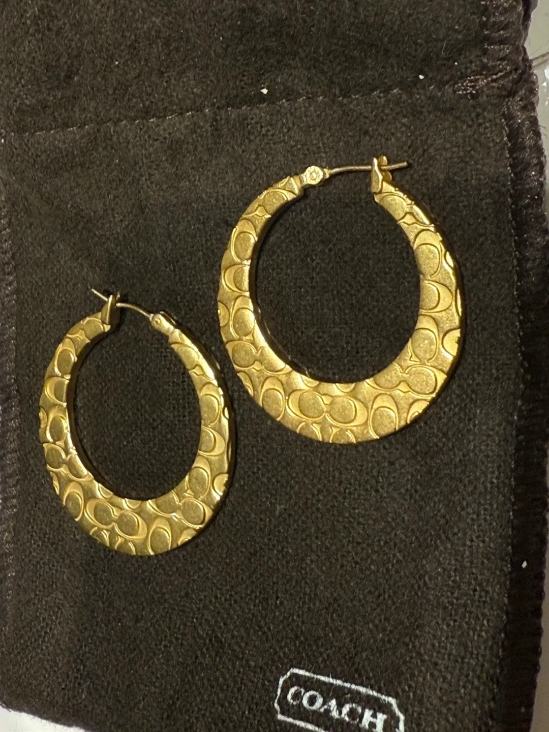 Coach gold-tone earrings image indicator(2)