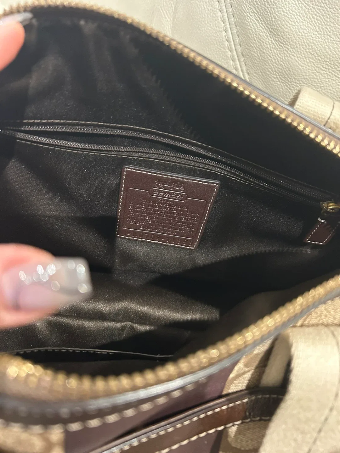 Coach Signature Satchel Handbag image indicator(5)