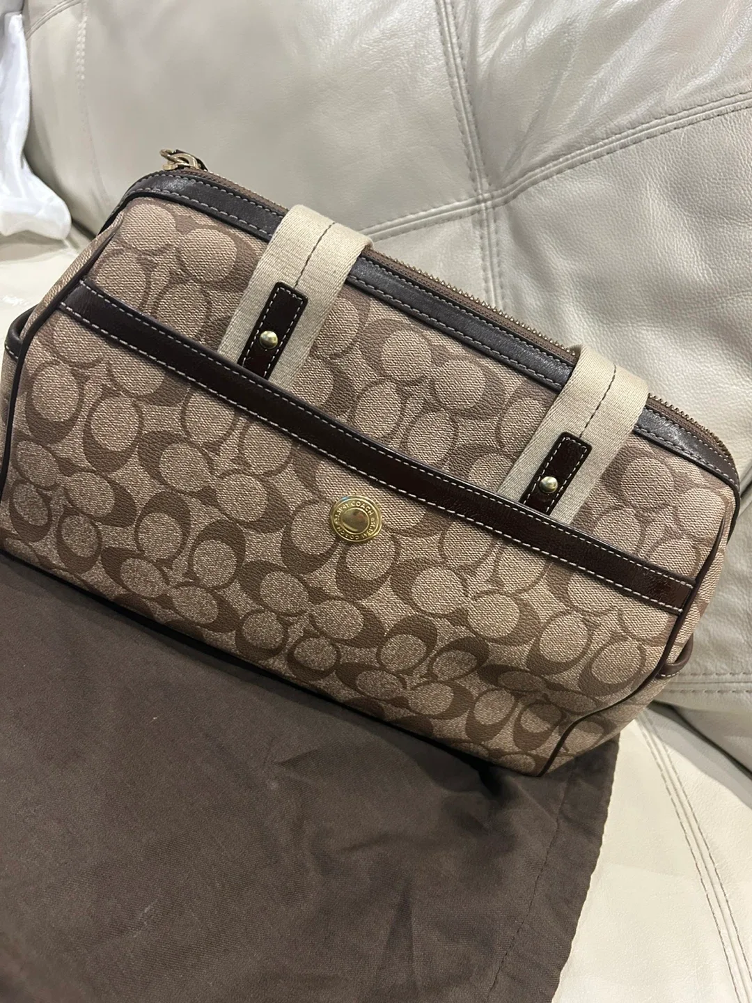 Coach Signature Satchel Handbag image indicator(4)