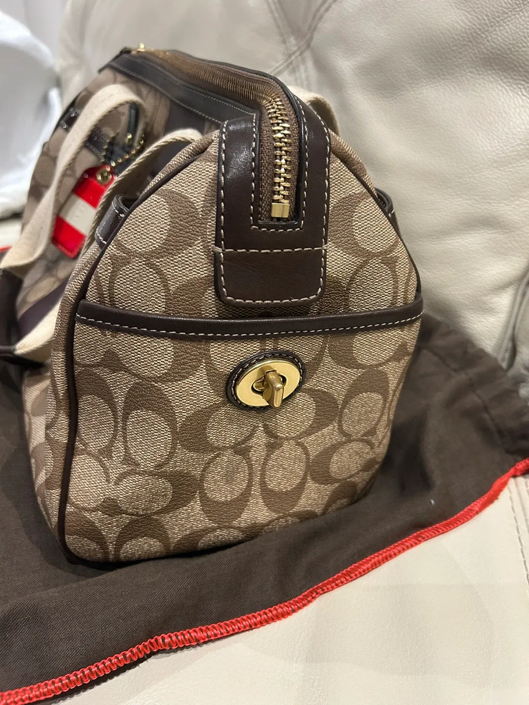 Coach Signature Satchel Handbag image indicator(3)