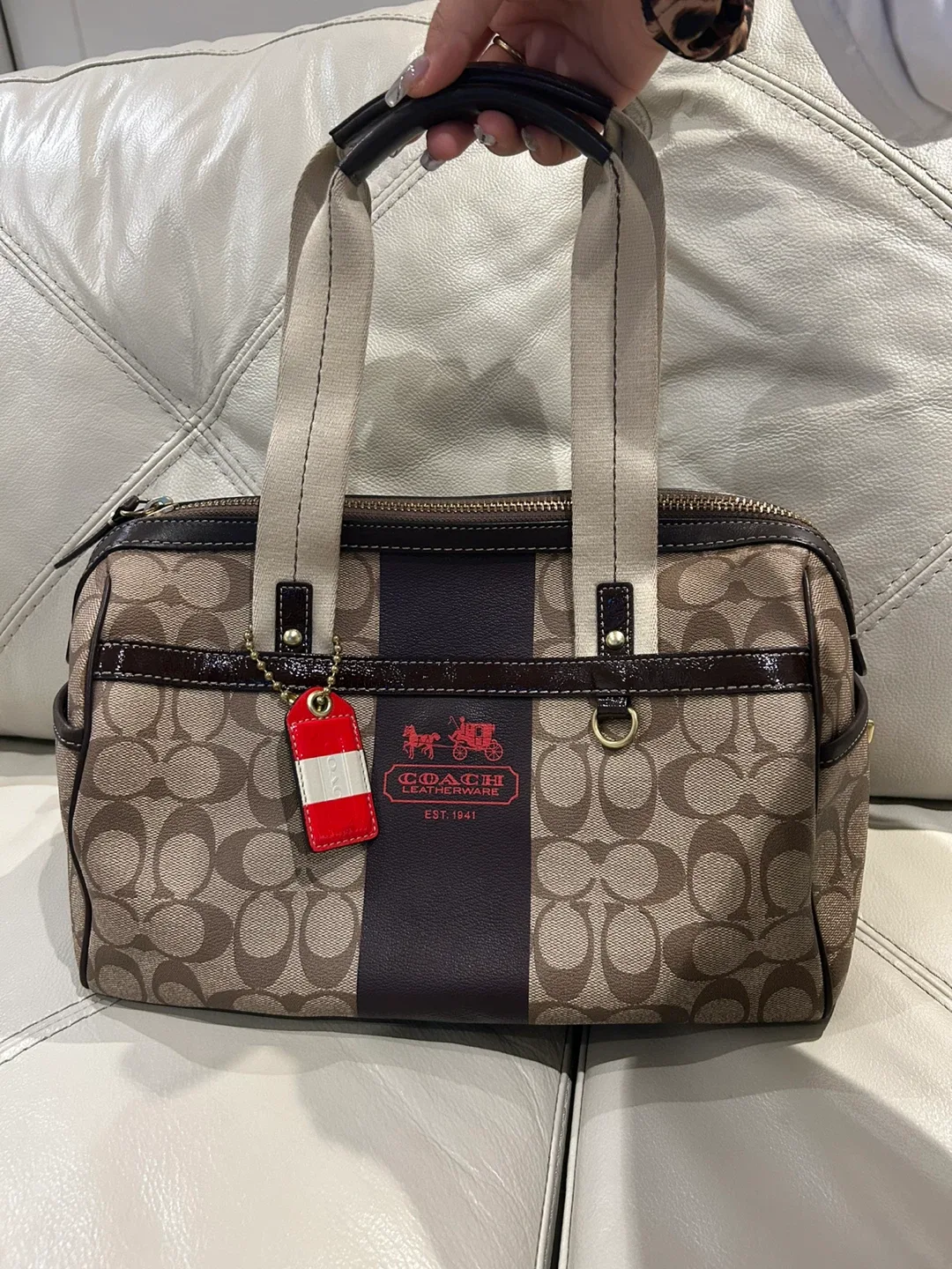 Coach Signature Satchel Handbag image indicator(2)