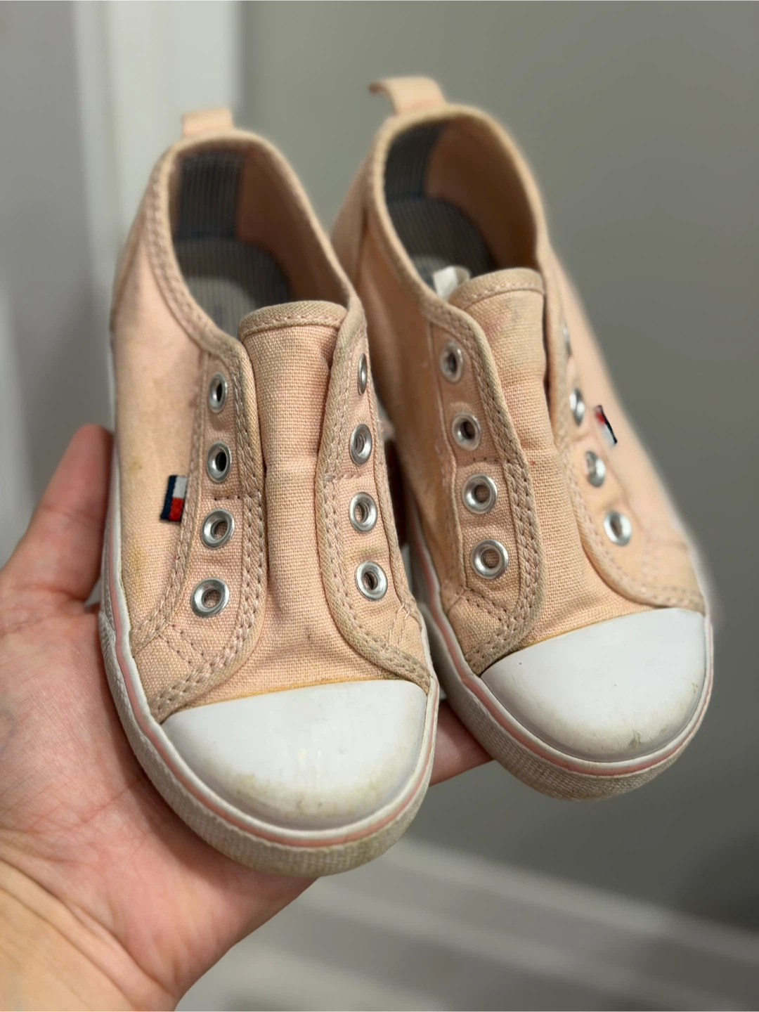 Tommy Hilfiger Pink Slip-On Sneakers Size 8