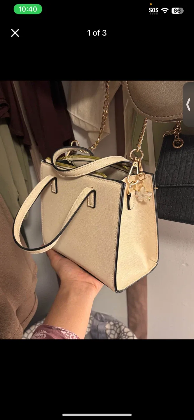 Beige Handbag with Gold Chain thumbnail