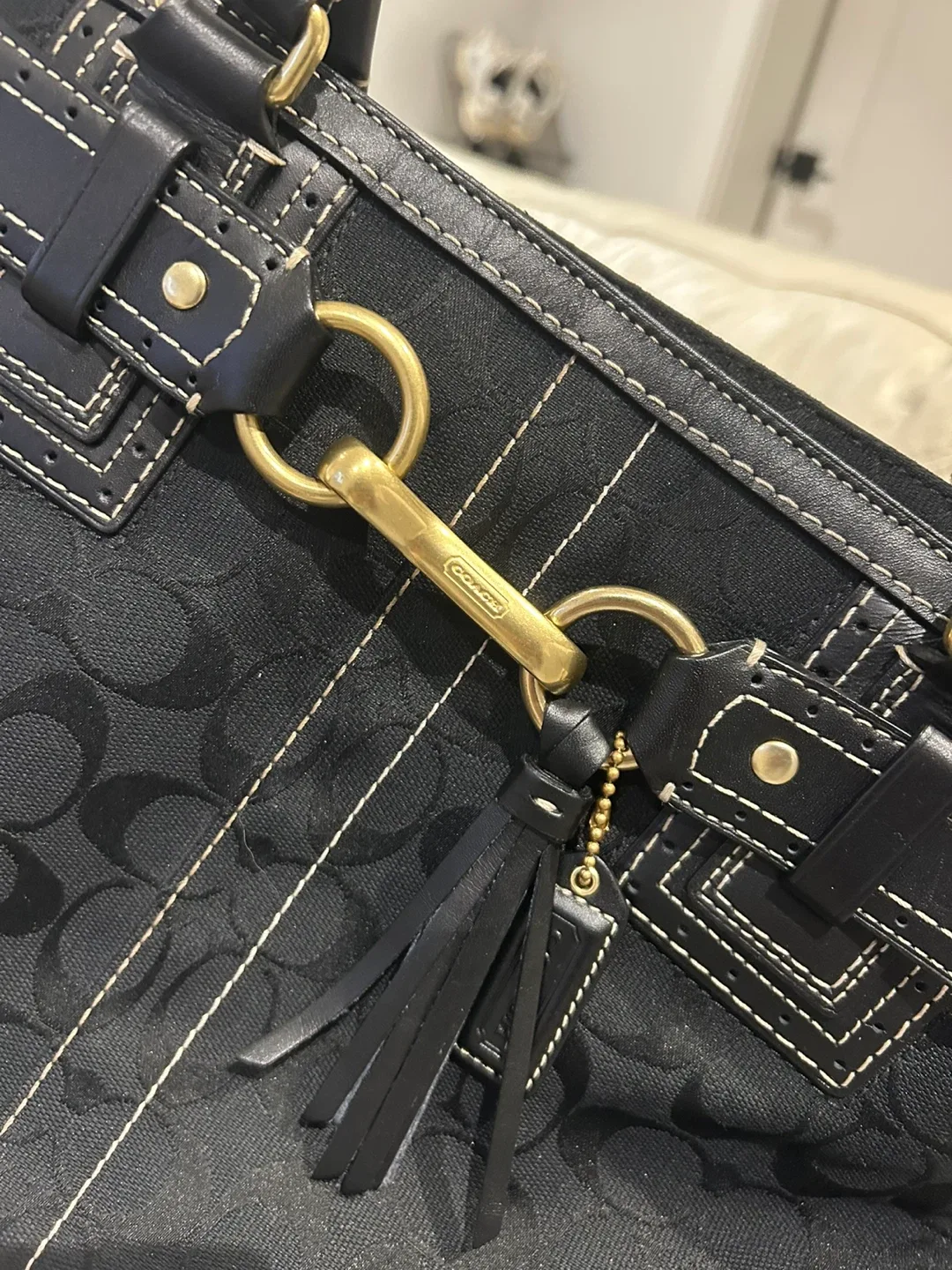 Coach Black Signature Satchel image indicator(3)
