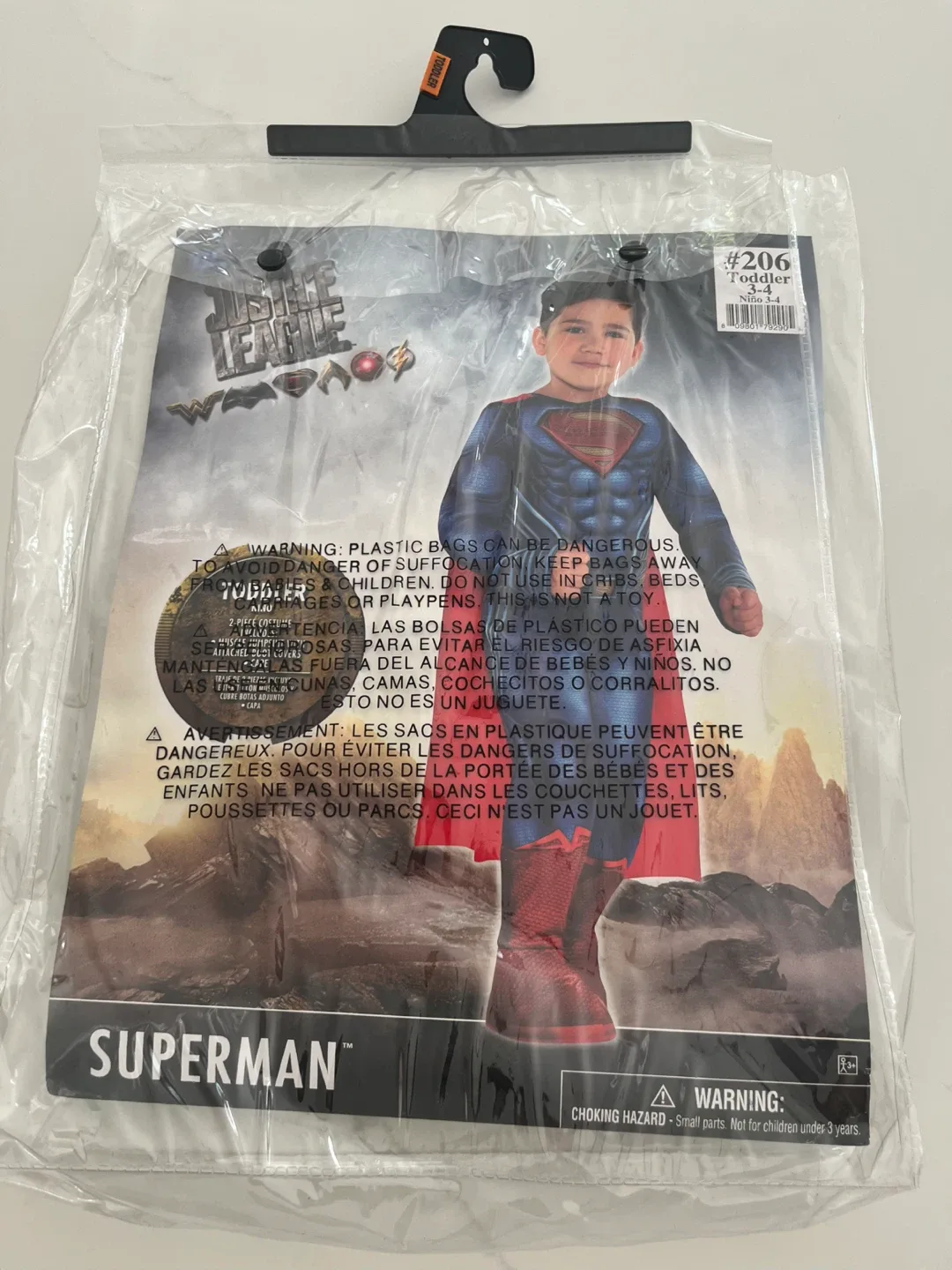Justice League Superman Costume - Toddler Size 3-4 image indicator(2)