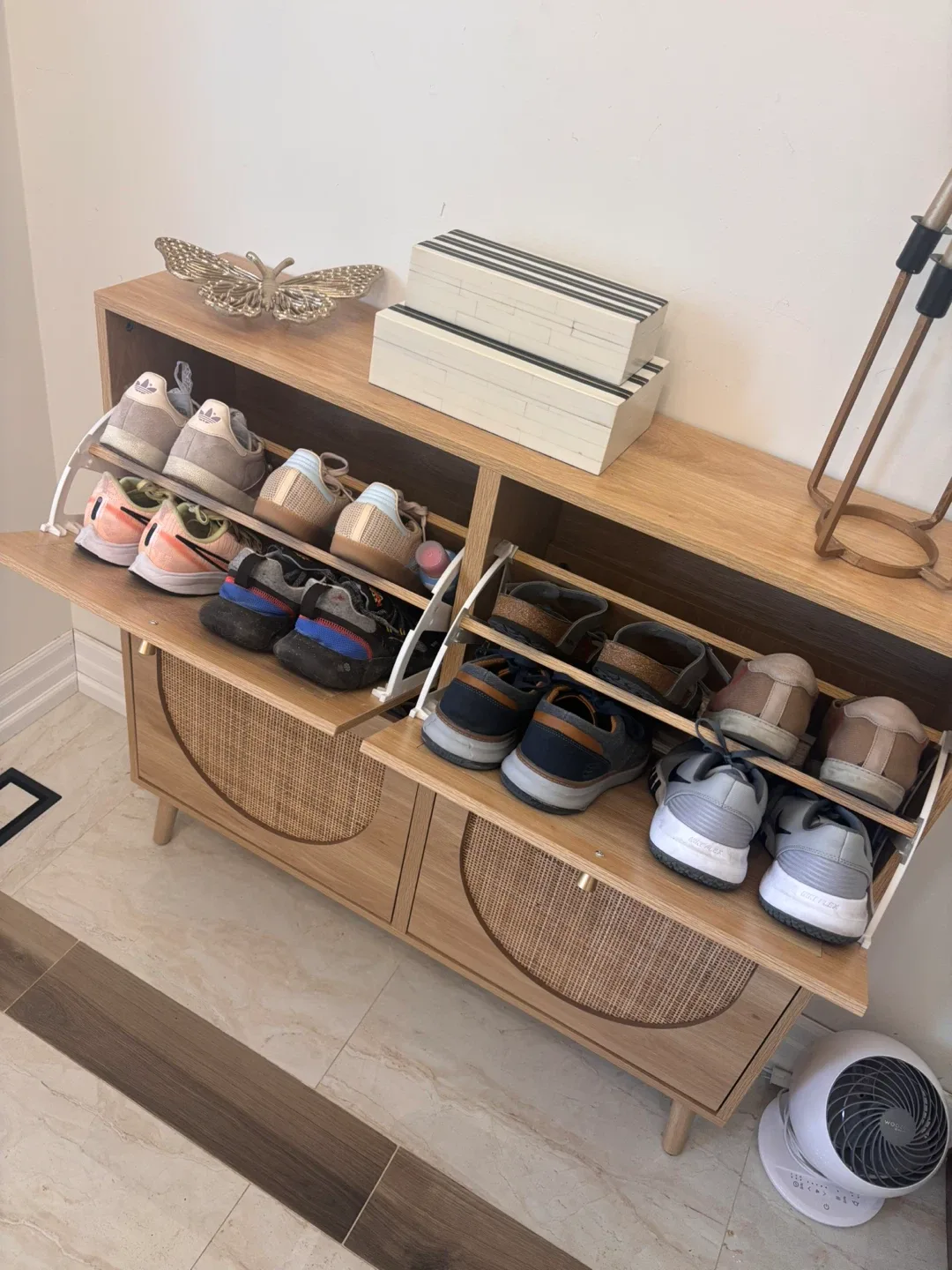 Wayfair Shoe Storage Cabinet - Natural Wood image indicator(4)