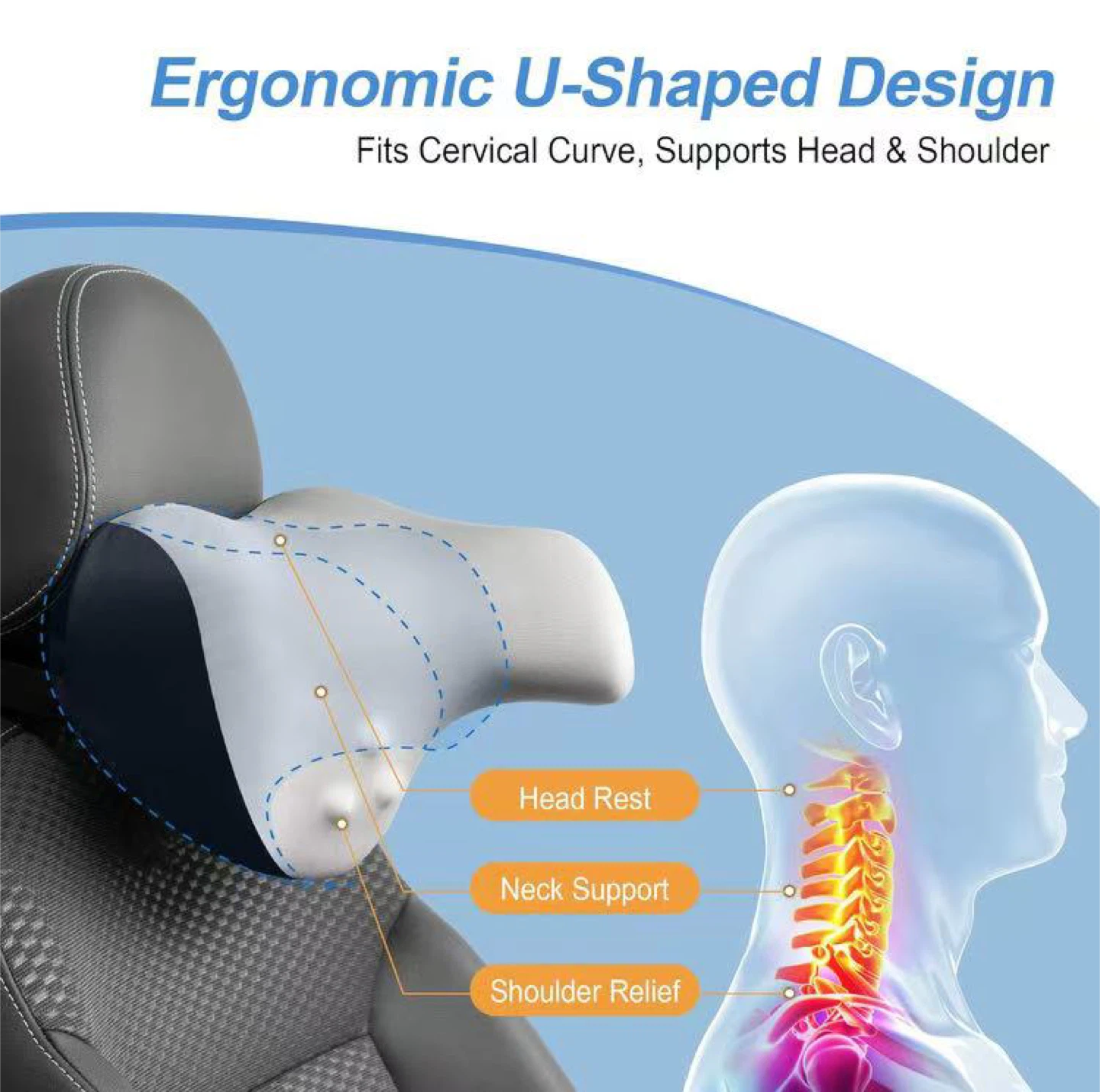 U-Shaped Car Neck Pillow - photo 4