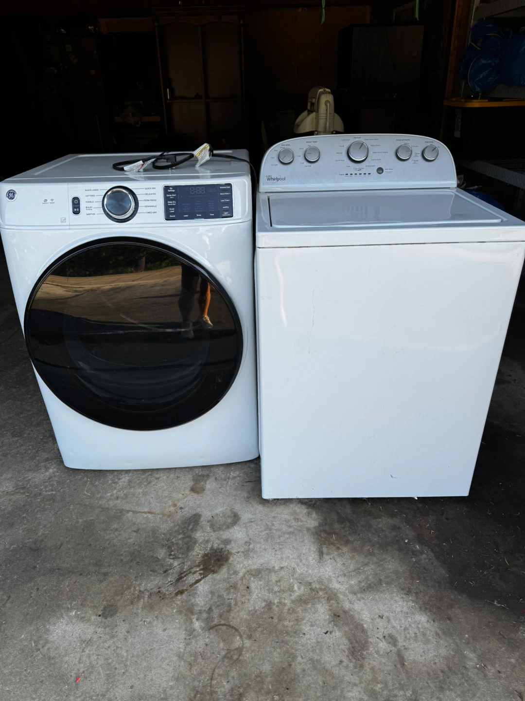 Whirlpool Washing Machine and GE smart dryer