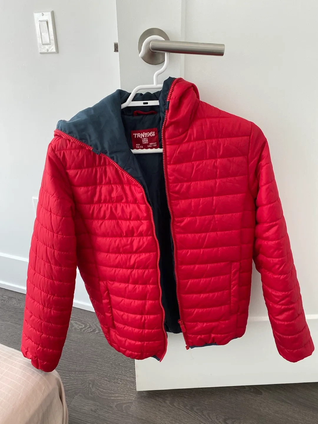 TRN196L Red Puffer Jacket (Age 12-13) thumbnail