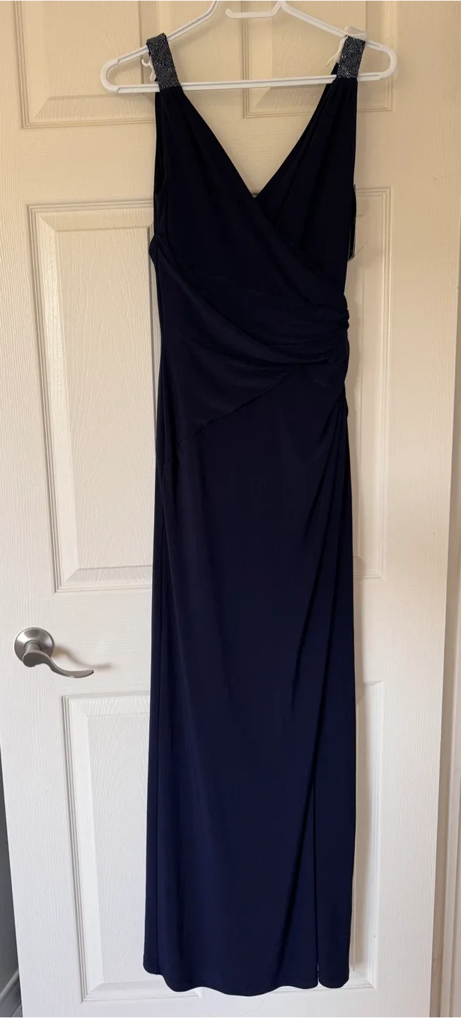 Ralph Lauren Navy Evening Gown Size 4 image indicator(5)