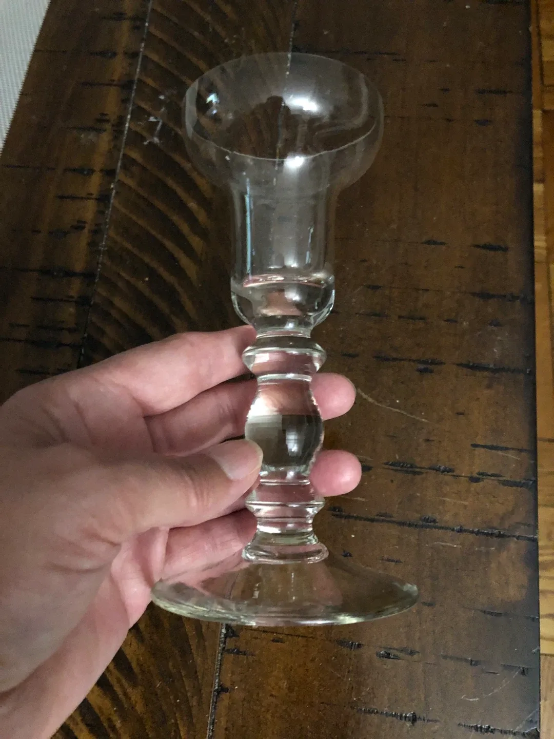 Clear Glass candle holder image indicator(2)