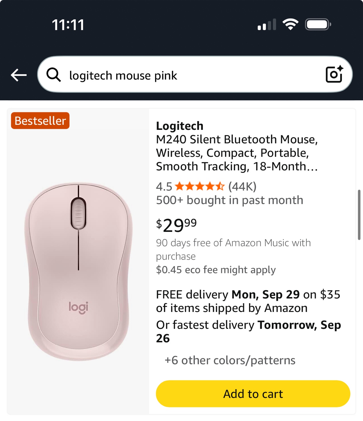 Logitech M240 Silent Touch Wireless Mouse - Pink - photo 5